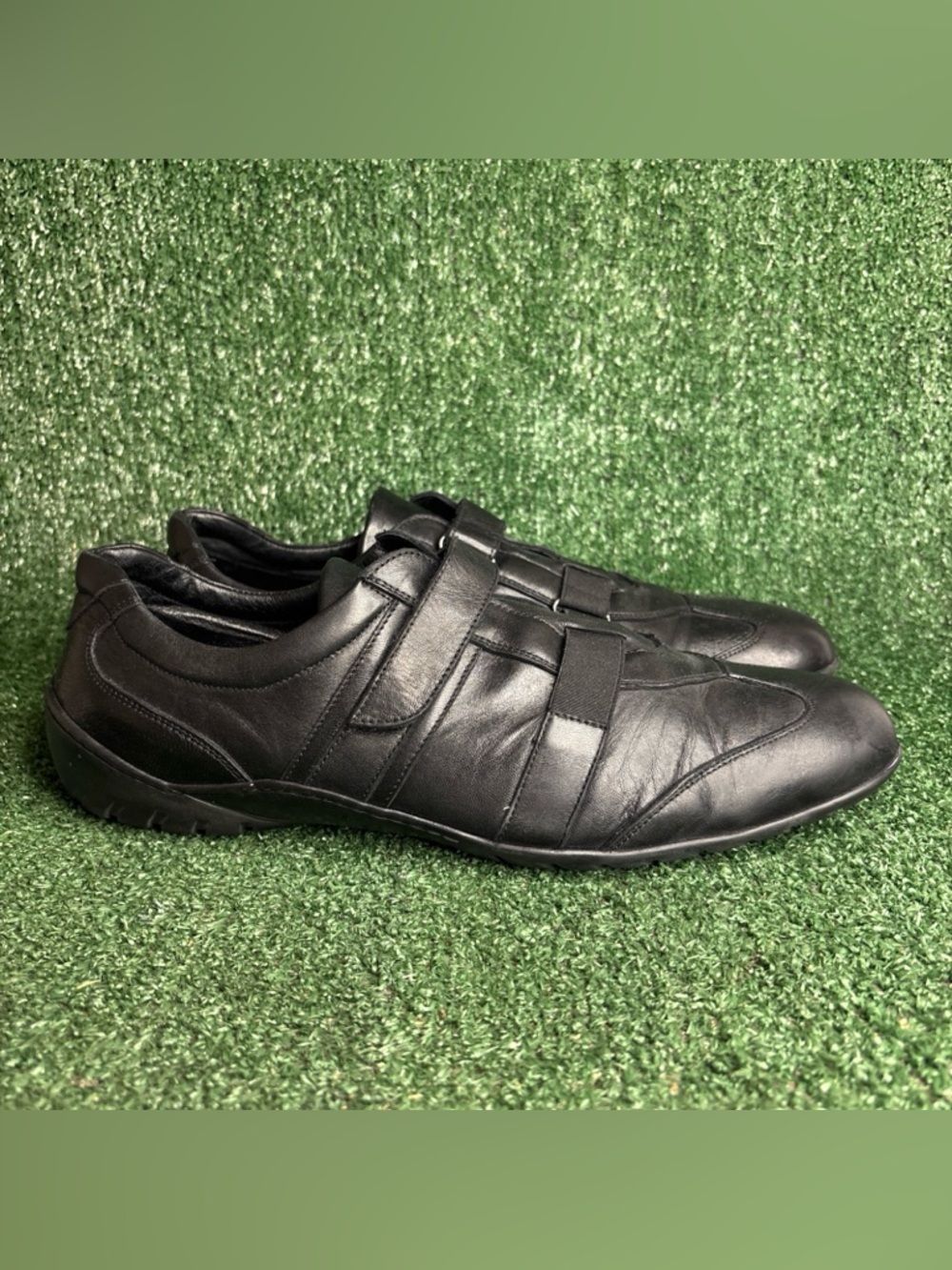 To Boot New York Adam Derrick Black Leather‎ Sneakers Hook & Loop Men's Size 13